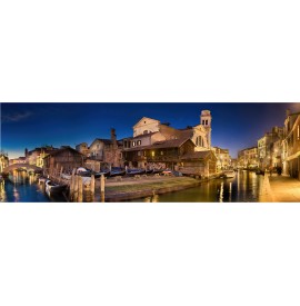 Insel Burano bei Venedig mit bunten Häusern. Fine Art Wandbild Leinwand. -  Venedig