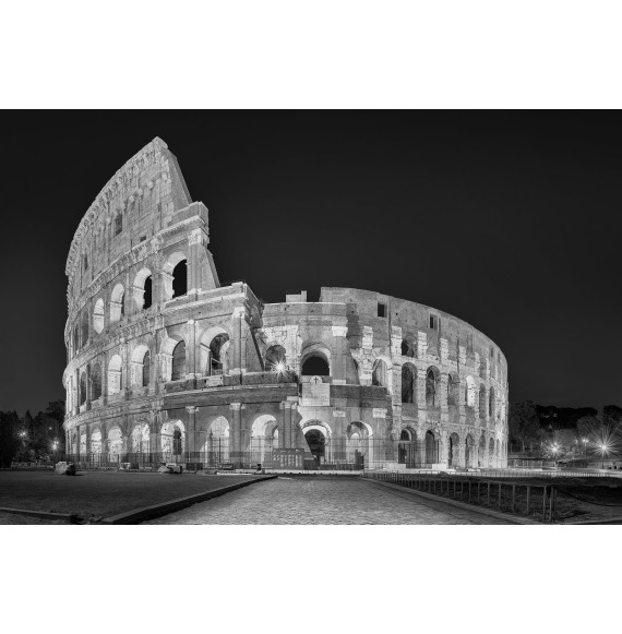 billig abgeben Kolosseum in der Stadt Rom Wandbild in Italien. Fine Rom Schwarz-Weiss. - Art