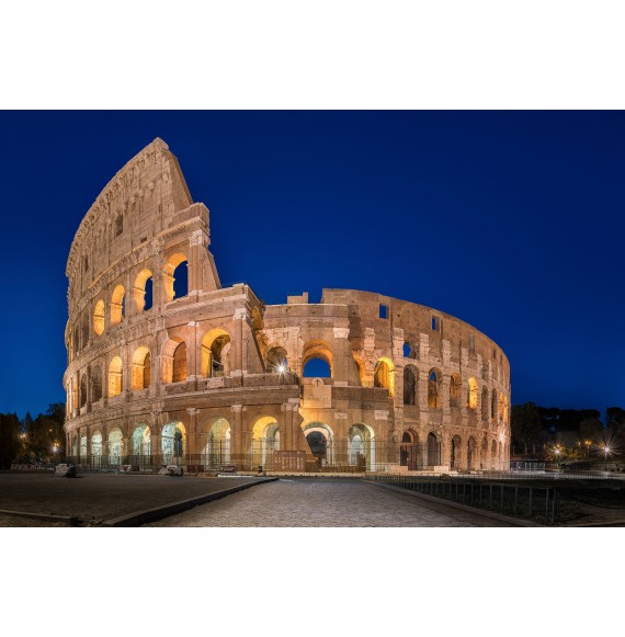 Kolosseum - in Art Stadt Italien. Wandbild Rom der Leinwand. Fine in Rom